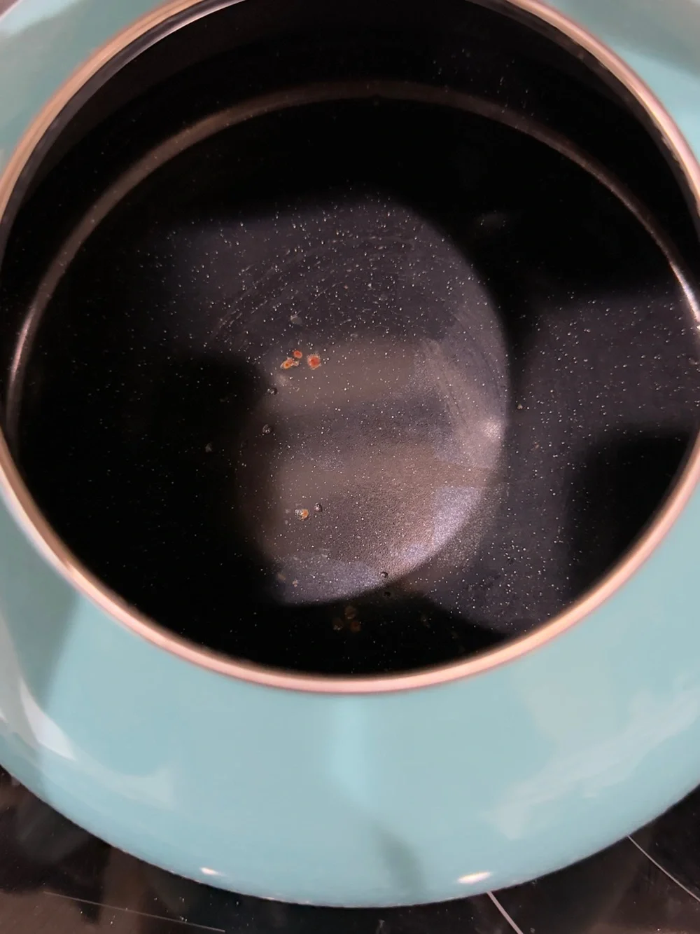 Le Cruset Turquoise Whistling Tea Kettle with Black Handle